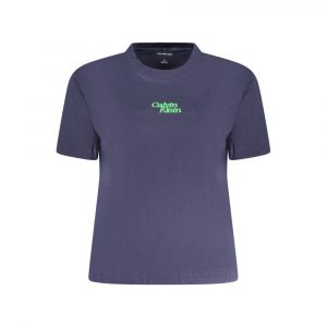 Calvin Klein T-Shirt aus blauer Baumwolle für Frauen