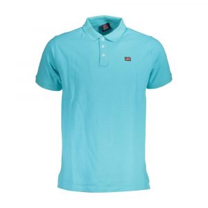 Norway 1963 Blaues Baumwoll-Poloshirt für Männer