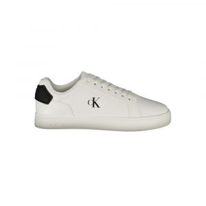 Calvin Klein WeiĂes Leder Herren Sneaker