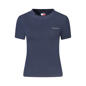 Tommy Hilfiger T-Shirt aus blauer Baumwolle für Frauen