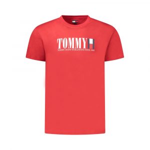 Tommy Hilfiger Rotes Baumwolle Männer T-Shirt