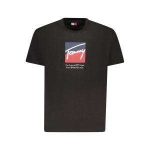 Tommy Hilfiger Schwarzes Baumwolle Männer T-Shirt