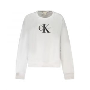 Calvin Klein Weißer Baumwollpullover für Frauen