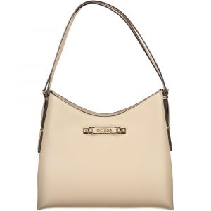 Guess Jeans Beige Polyethylen Frauen Handtasche