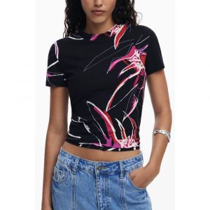 Desigual Schwarzes Viskose-Top für Frauen