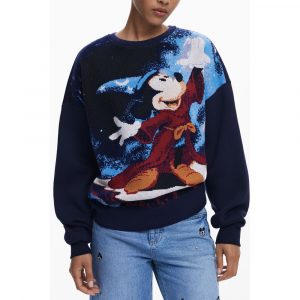 Desigual Blauer Baumwollpullover fĂŒr Frauen
