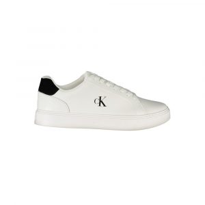 Calvin Klein WeiĂes Leder Herren Sneaker