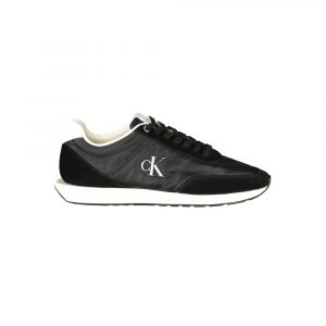Calvin Klein Schwarzer Recycelter Polyester Herren Sneaker