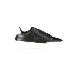 Calvin Klein Schwarzes Leder Herren Sneaker