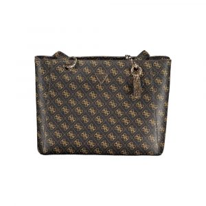 Guess Jeans Braune Polyethylen-Handtasche